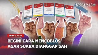 Yuk Pahami Tata Cara Mencoblos Surat Suara Pemilu 2024 [upl. by Lupe]