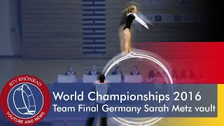 Weltmeisterschaften in Rhönradturnen 2016 Team Finale Deutschland Sarah Metz Sprung [upl. by Ehcrop45]