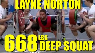 LAYNE NORTON IPF WR 668 LBS SQUAT 6132015 [upl. by Llen459]