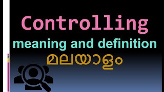 controlling meaning and definition malayalamcontrolling meaningmalayalam [upl. by Narrad]