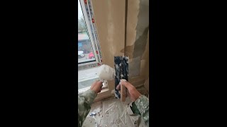 👷Painter Applying putty  Puttying for renovation putty 241111 [upl. by Frasch791]