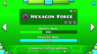 My new best score on Hexagon Force Geometry Dash [upl. by Nalym]