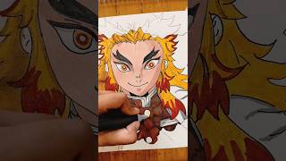 Rengoku drawing 🔥shorts anime drawing demonslayer [upl. by Zebulon371]