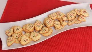 Christmas Spritz Cookies Recipe  Laura Vitale  Laura in the Kitchen Episode 506 [upl. by Dallis831]