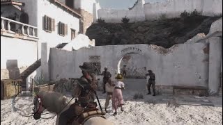 Red Dead Redemption John Gaines Honor And Fame By Saving A Stranger In Mexico Early In The Game [upl. by Ikkir]