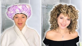 MY CURLY HAIR MORNING REFRESH ROUTINE FOR FRIZZ FREE CURLS without water [upl. by Beatrice729]