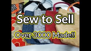 DIY Sew to Sell My Best Seller Over 3000 made Grocery Shopping Bag Upcycled Reclaimed Upholstery fab [upl. by Terence]