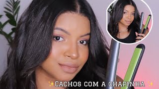 Como faço uma ONDAS cachos com a CHAPINHA no meu cabelo CURTO 😮‍💨🤌🏾 Tuto completo [upl. by Kersten790]