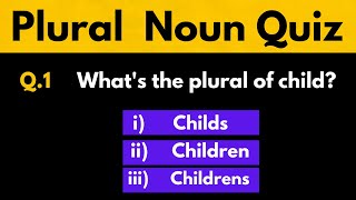 Plural noun quiz with answer [upl. by Attevad44]