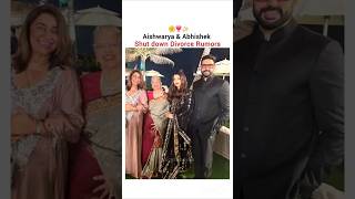 Aishwarya Abhishek shut down Divorce rumors❣️✨️ shorts ytshortsyoutubeshortsaishwarya abhishek [upl. by Dagmar]