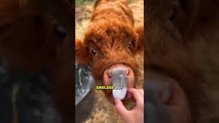 Man and cow forge extraordinary bond in the countryside animals shortsvideo cow [upl. by Yetty]