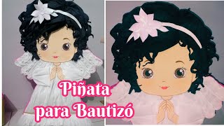 Cómo hecer piñata para bautizó de niña [upl. by Yznil785]