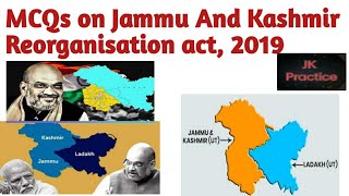 MCQs on Jammu And kashmir Reorganisation Act 2019  important McQs for Jkssb All exams Phase 2 [upl. by Genesa]