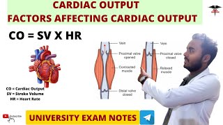 Cardiac Output  Factors Affecting Cardiac Output  CVS Physiology [upl. by Alrzc]