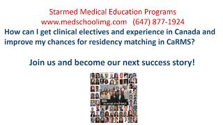 How to get electives and clinical experience in Canada as an IMG and apply successfully for CaRMS [upl. by Neb634]