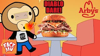 Arby’s Diablo Dare Sandwiches  Face Jam [upl. by Ehcadroj]