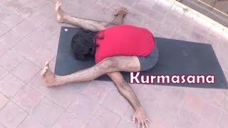 Kurmasana and Supta Kurmasana  Tortoise Pose  Ashtanga Power Yoga  Vyfhealth [upl. by Beverle319]