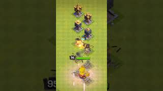 Every Level Of Crusher VS Barbarian King Spiky Ball1905 Clash Of Clans reels cocshorts cocreels [upl. by Analaf]