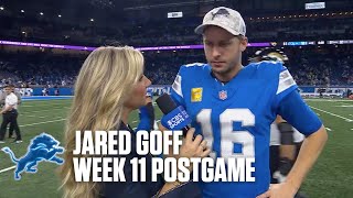 Jared Goff EXCITED Lions offense played to their expectations against Jaguars [upl. by Rednijar116]