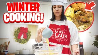 COOKING THE BEST WINTER MEAL WITH QUEEN Smothered Chicken and Gravy  Vlogmas Day 5 [upl. by Hesky]