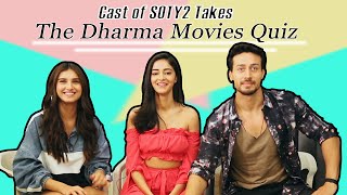 Cast of SOTY 2 takes the Dharma Movies Quiz  Ananya Panday  Tara Sutaria  Tiger Shroff  Filmfare [upl. by Nylesoj571]