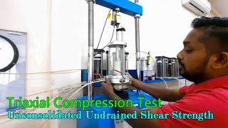 Unconsolidated Undrained Shear Strength in Triaxial Compression Test  Triaxial UU Test in English [upl. by Arraik]