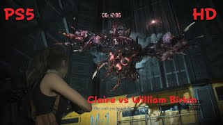 RESIDENT EVIL 2 Claire vs William Birkin last boss fight [upl. by Agem]