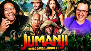 JUMANJI WELCOME TO THE JUNGLE 2017 MOVIE REACTION FIRST TIME WATCHING Dwayne Johnson  Review [upl. by Marie-Ann808]