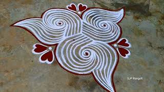 Deepavali special Rangoli 🌺 simple method kolam 🌺 easy muggulu [upl. by Relyc]