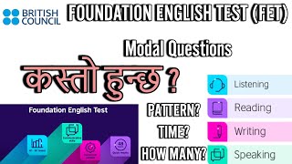 Foundation English Test FET Question Modal  Pattern Time and Number Of Question Explained [upl. by Pollux507]