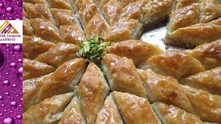 El Açması Baklava Tarifi En Güzel Nasıl Yapılır Yıldız Kesim Pratik Yemek Tarifleri [upl. by Hitt]