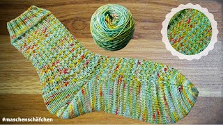 Socke stricken 🤡 Helau 🤡  Maschenschäfchen [upl. by Eeresed157]