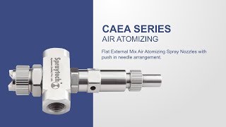 CAEA Air atomizing spray nozzle with push in needle arrangement [upl. by Kemppe]