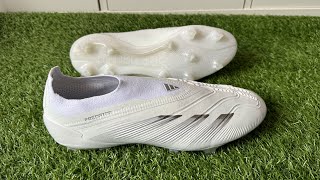 Adidas Predator Elite Laceless Football Boots Review amp Play Test  UNBOXING ASMR 4K [upl. by Ilarin618]