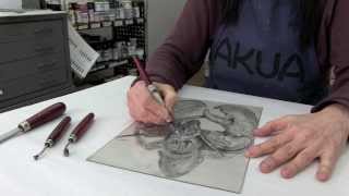 Drypoint Printmaking Up Close with Akua Inks [upl. by Assiled]