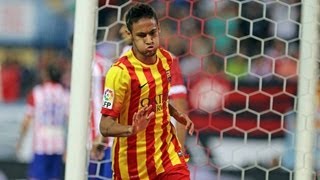 Neymars first official goal for FC Barcelona vs Atletico Madrid HQ  Atletico Madrid [upl. by Agathy]