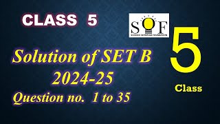 SOF IMO Class 5 Set B 202425 Question paper  SOF international maths olympiad solved paper [upl. by Eillim]