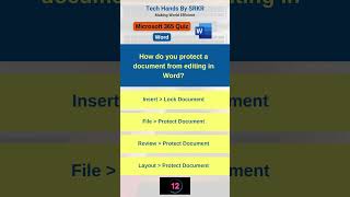 How do you protect a document from editing in Word [upl. by Samuel108]