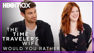 Theo James amp Rose Leslie Play Would You Rather  The Time Travelers Wife  HBO Max [upl. by Ruffina]