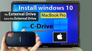 How to install windows 10 MacBook Pro 2023 on external drive  Free [upl. by Yrogreg]