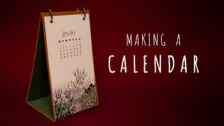 How I made a 2021 CALENDAR  DIY Desk calendar Reusable calendar base [upl. by Fernandes]