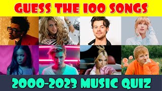 Guess the Song Music Quiz  100 Most Popular Songs 2000 to 2023 [upl. by Natlus259]