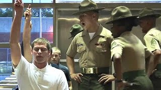 Marine Corps Boot Camp  Day 1 Receiving  Parris Island [upl. by Cas222]