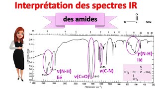 spectroscopie IR 11  partie 4  comment interpréter le spectre IR des amides [upl. by Thomson]