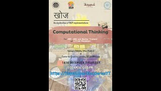 Computational Thinking  Online Weekly Program for ARPsSRGs of Uttar Pradesh [upl. by Uaeb]