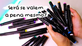 TESTANDO OS MARCADORES DA SHEIN  TOUCH COOL MARKERS  REVIEW [upl. by Ioj]