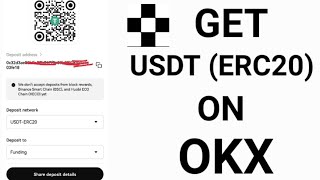 How To Get Your USDT ERC20 Wallet Address On OKX  Get OKX USDT Address [upl. by Nylcsoj738]