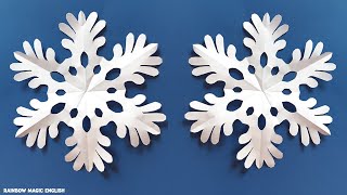 Come fare un fiocco di neve con la carta  DIY Paper Snowflakes [upl. by Anod]