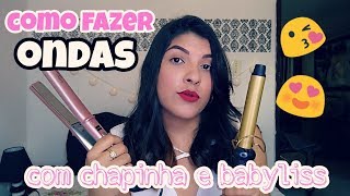 Cachos e ondas com chapinha   dicas para fixar as ondas [upl. by Nonnahsal756]