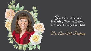 Funeral Service Honoring Dr Ann M Bolman [upl. by Leasi]